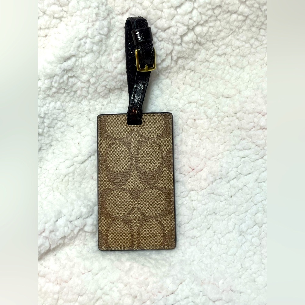 NWT-Coach Signature Canvas Luggage Tag